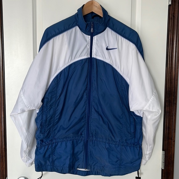 Rare Vintage NIKE Swoosh Full Zip Windbreaker Jacket 90s - Picture 1 of 7